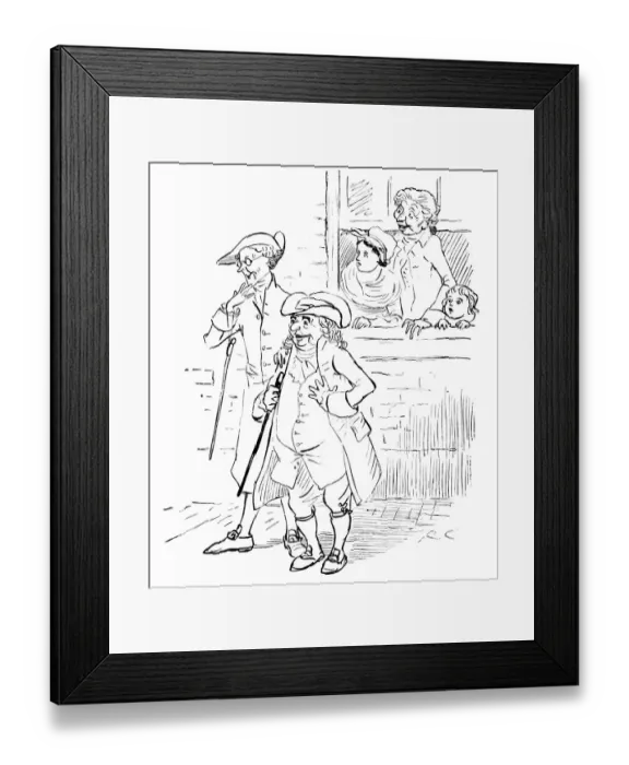Framed Print : 18th Century English Villagers Framed Print : 18th Century English Villagers