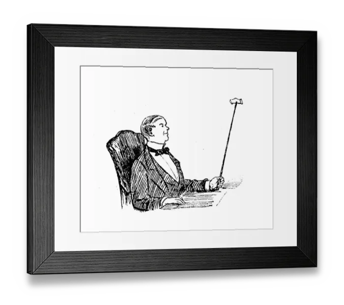 Framed Print : Antique illustration by Randolph Caldecott: At the casino