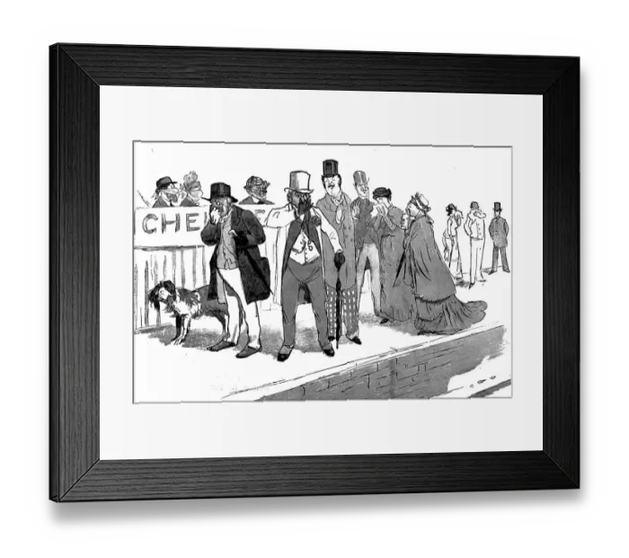 Framed Print : Antique illustration by Randolph Caldecott: Smell Framed Print : Antique illustration by Randolph Caldecott: Smell