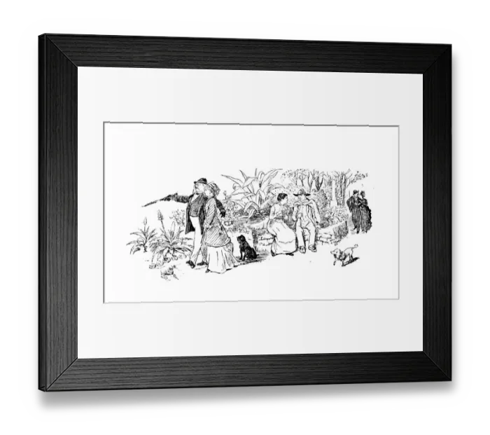 Framed Print : Antique illustration by Randolph Caldecott Framed Print : Antique illustration by Randolph Caldecott