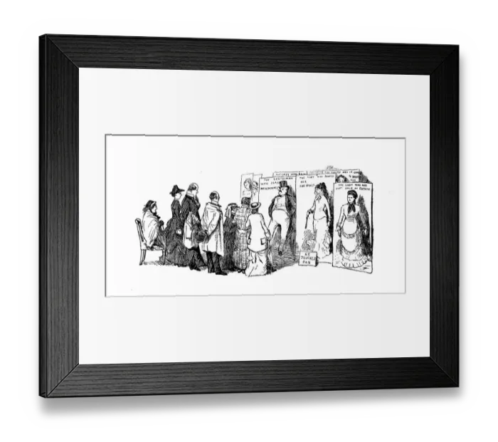 Framed Print : Antique illustration by Randolph Caldecott: Banners