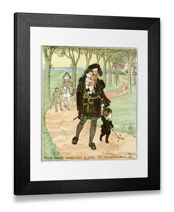 Framed Print : The Children Home he Takes