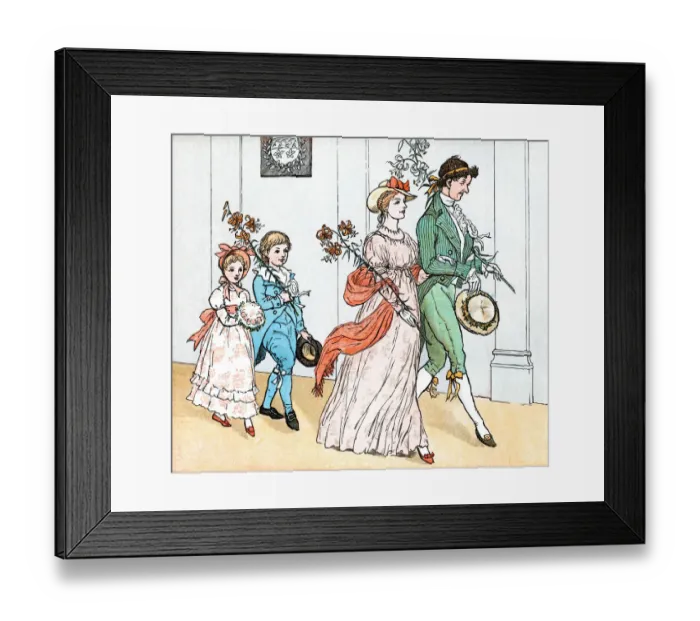Framed Print : Newly-wed couple in procession Framed Print : Newly-wed couple in procession