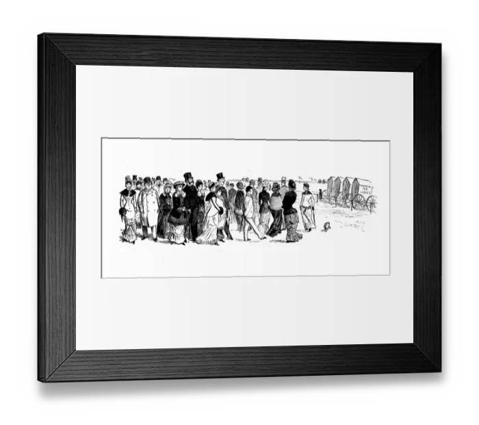 Framed Print : Antique illustration by Randolph Caldecott: Brighton