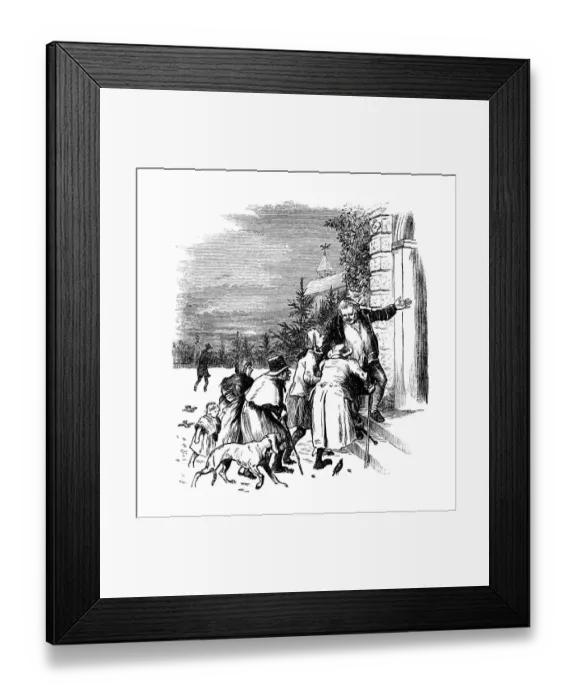 Framed Print : Christmas invitation