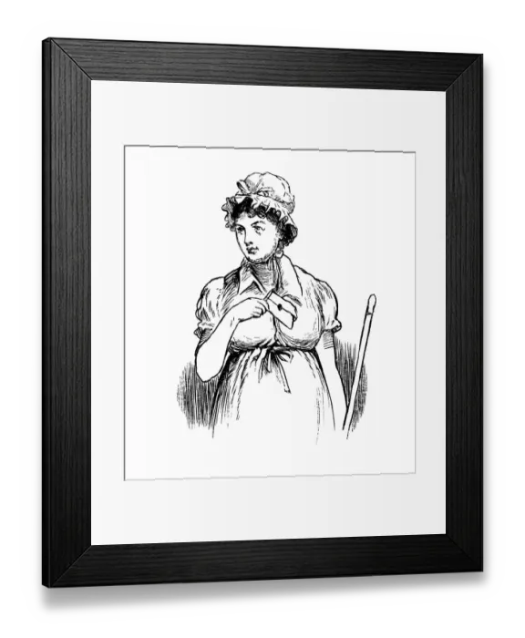 Framed Print : Victorian woman with a letter Framed Print : Victorian woman with a letter