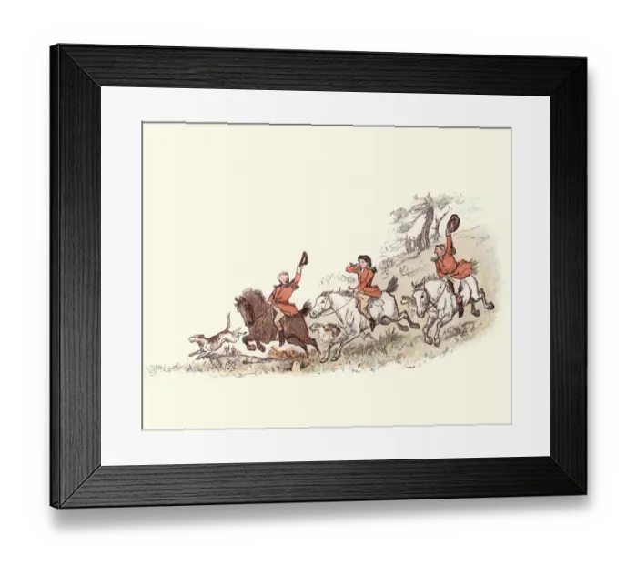 Framed Print : Victorian fox hunt, 19th Century Framed Print : Victorian fox hunt, 19th Century