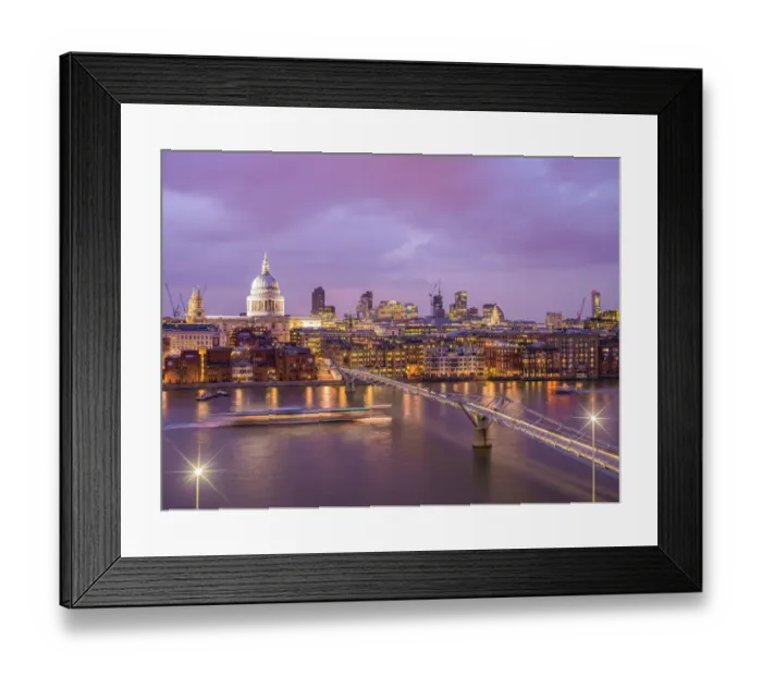 Framed Print : St Pauls Cathedral and Millennium Footbridge Framed Print : St Pauls Cathedral and Millennium Footbridge