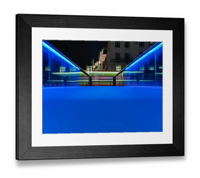 Framed Print : Blue London Walkway Framed Print : Blue London Walkway