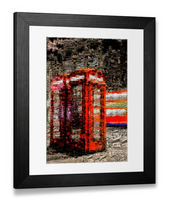 Framed Print : Red Phone Box Mosaic Framed Print : Red Phone Box Mosaic