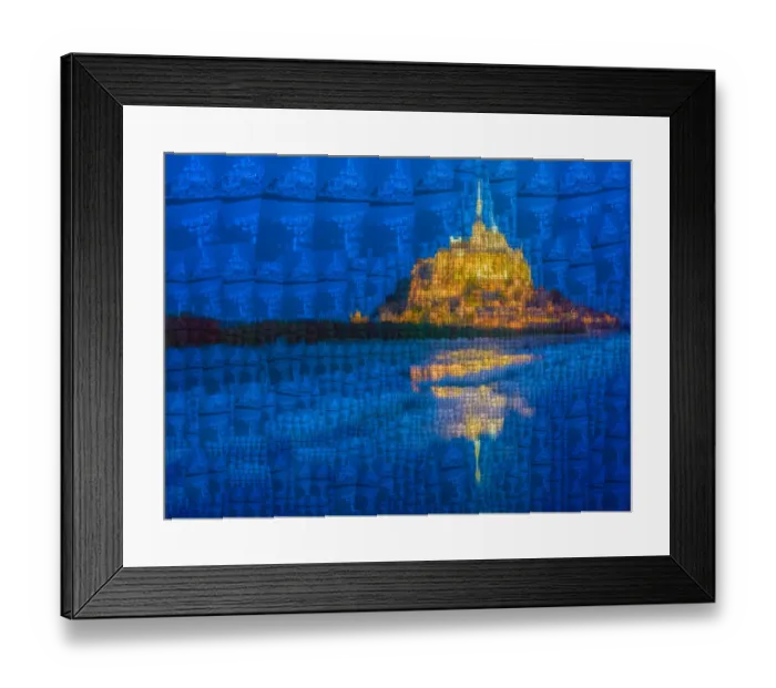 Framed Print : Mont Saint Michel Mosaic Framed Print : Mont Saint Michel Mosaic