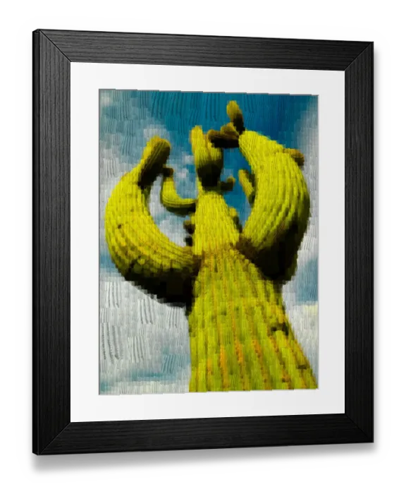 Framed Print : Saguaro Mosaic Framed Print : Saguaro Mosaic