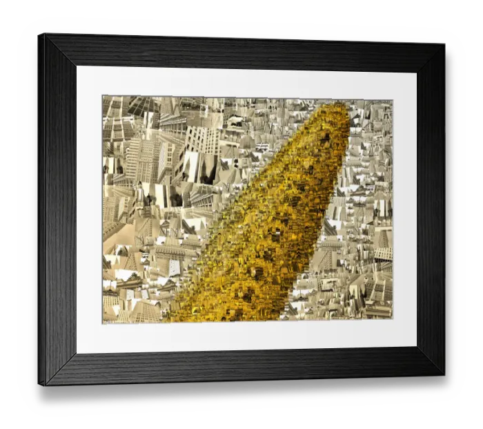Framed Print : Flatiron Building Mosaic Framed Print : Flatiron Building Mosaic