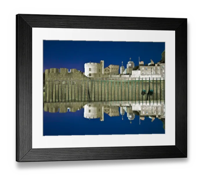 Framed Print : Medieval Tower Reflection Framed Print : Medieval Tower Reflection