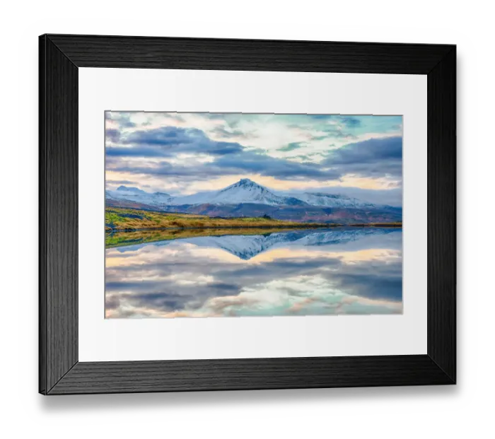 Framed Print : Snow capped Snæfellsnesvegur Framed Print : Snow capped Snæfellsnesvegur