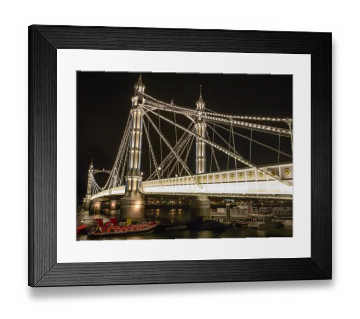 Framed Print : Side View of Albert Bridge Framed Print : Side View of Albert Bridge