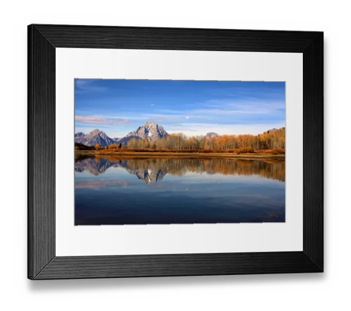 Framed Print : Reflection of Teton mountains Framed Print : Reflection of Teton mountains