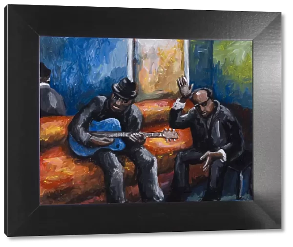 Blues. Acoustic Blues, Acrylic Painting, Adult
