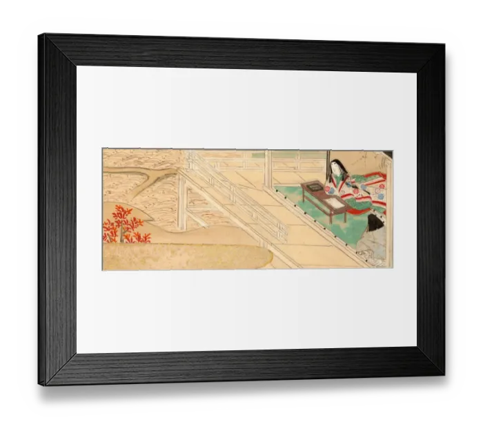 Framed Print : Japanese Concubine and Servant Framed Print : Japanese Concubine and Servant