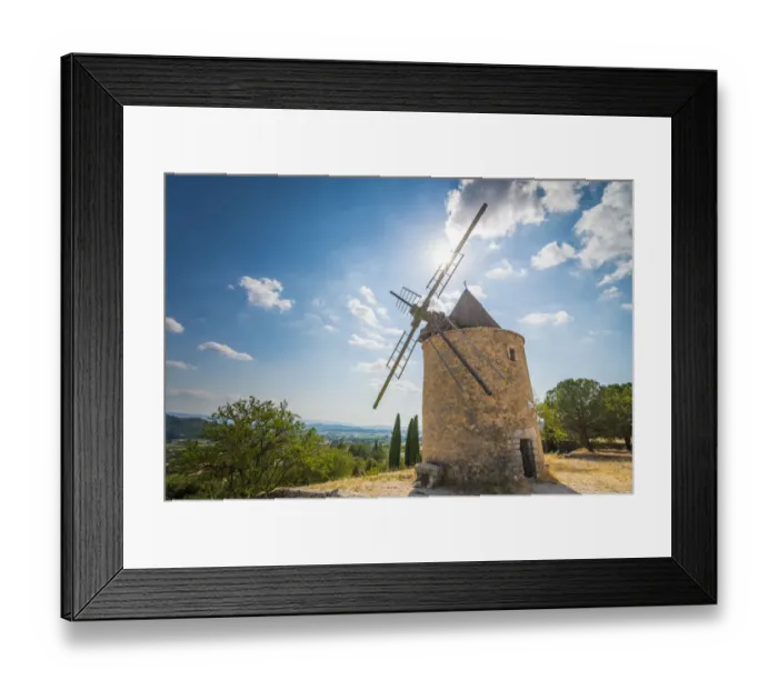 Framed Print : The windmill in the village of Apt