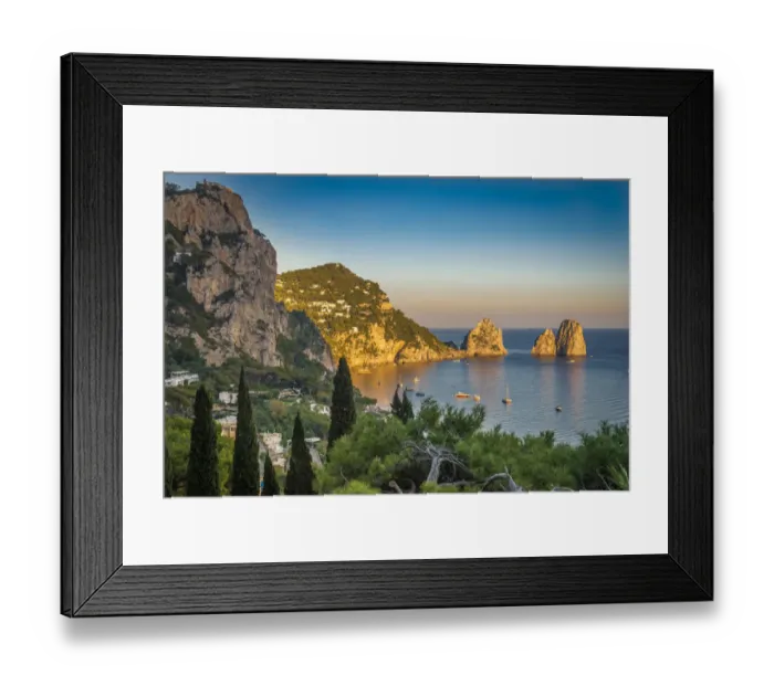 Framed Print : Capri Faraglioni at the sunset Framed Print : Capri Faraglioni at the sunset
