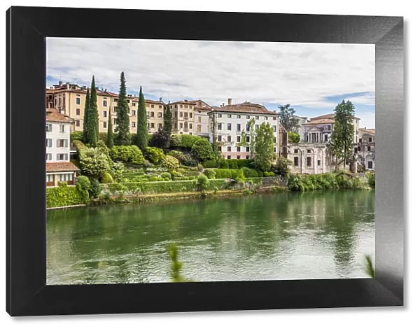 A view of Bassano del Grappa along the river Brenta