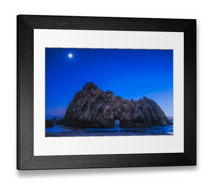 Framed Print : Moonlight at Pfeiffer beach Framed Print : Moonlight at Pfeiffer beach