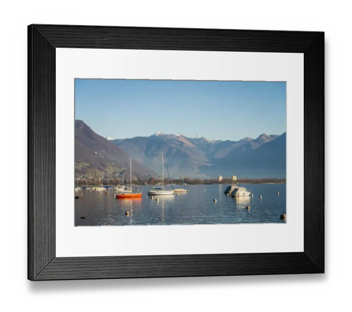 Framed Print : Locarno and Lake Maggiore, Switzerland Framed Print : Locarno and Lake Maggiore, Switzerland