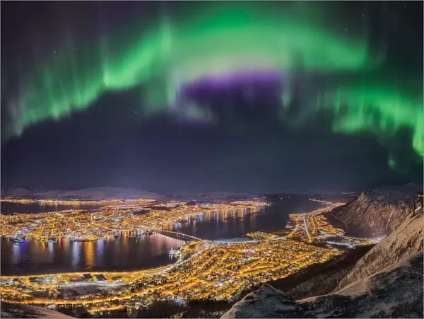 Tromso Panorama with Northern Lights