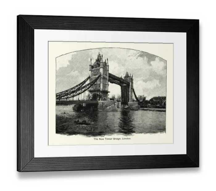 Framed Print : Tower Bridge, London, 1894