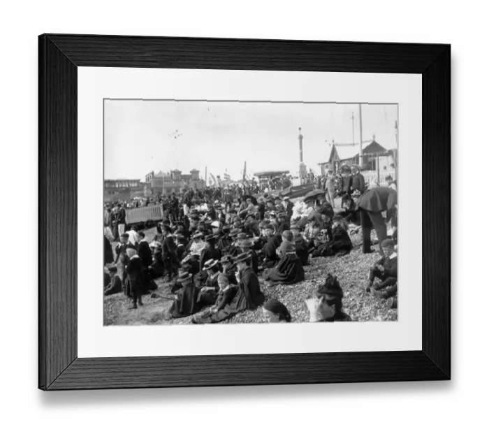 Framed Print : Sea Side Crowds Framed Print : Sea Side Crowds