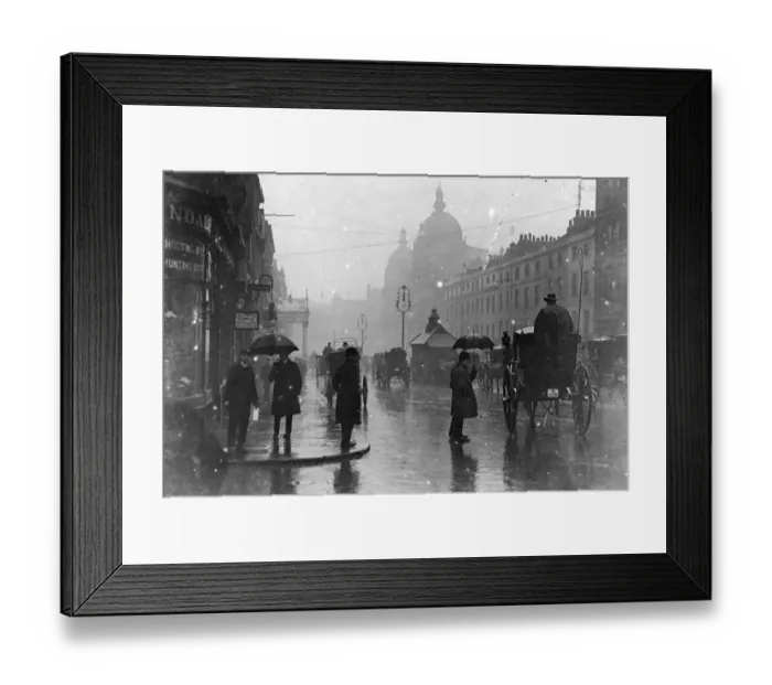 Framed Print : London Rain Framed Print : London Rain