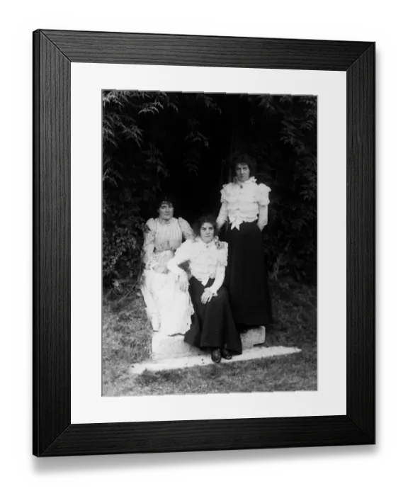Framed Print : Sisters. circa 1900: Three sisters in their garden. (Photo by F J Mortimer / Getty Images) Framed Print : Sisters. circa 1900: Three sisters in their garden. (Photo by F J Mortimer / Getty Images)