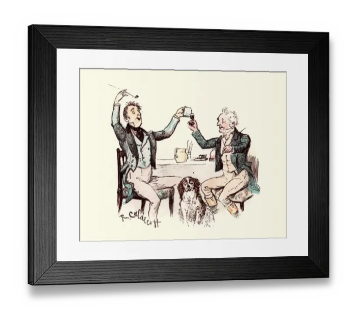 Framed Print : Two victorian men drinking and having fun Framed Print : Two victorian men drinking and having fun
