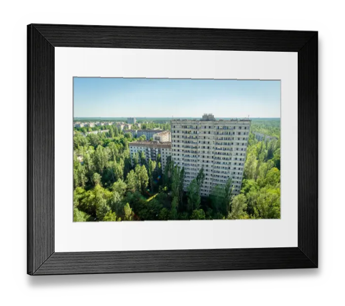 Framed Print : Abandoned residential building inside the Chernobyl Exclusion Zone, Pripyat, Ukraine Framed Print : Abandoned residential building inside the Chernobyl Exclusion Zone, Pripyat, Ukraine