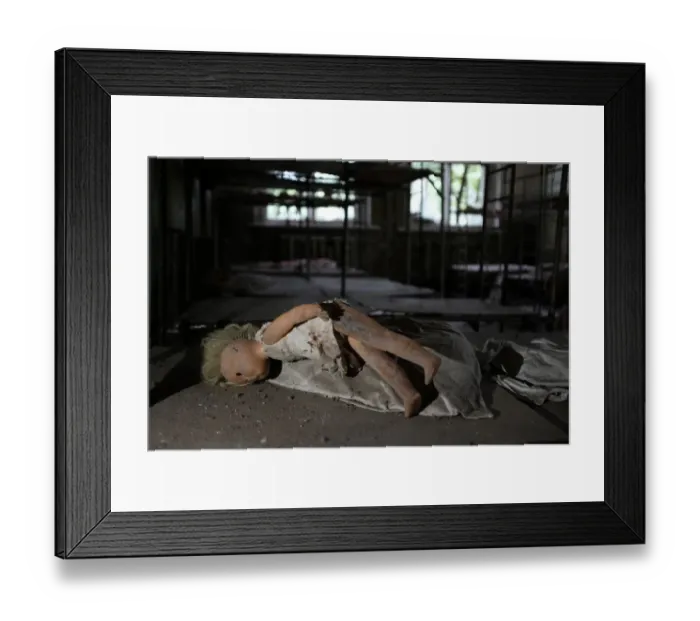 Framed Print : Doll. Ghost town of Pripyat, near the Chernobyl nuclear reactor Framed Print : Doll. Ghost town of Pripyat, near the Chernobyl nuclear reactor