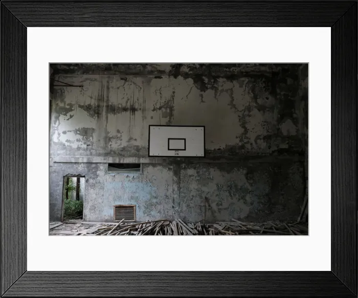 Framed Print : Gymnasium. Ghost town of Pripyat, near the Chernobyl nuclear reactor Framed Print : Gymnasium. Ghost town of Pripyat, near the Chernobyl nuclear reactor