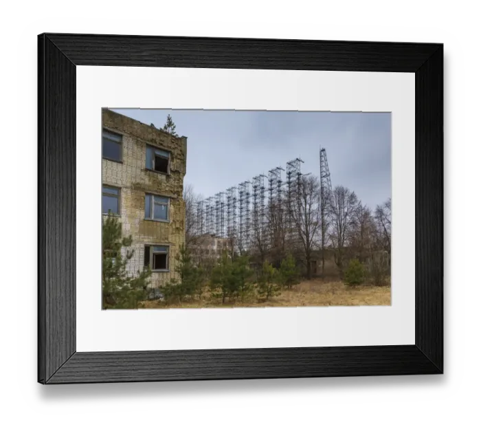Framed Print : Horizon radar station Arc (Duga). Chernobyl zone