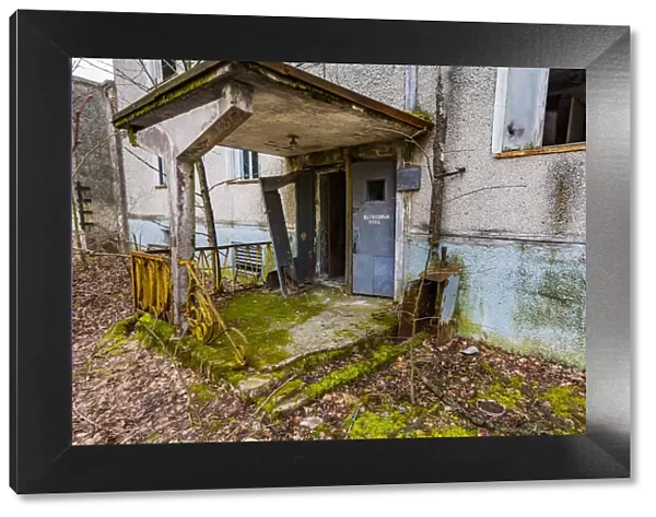 Abandoned house in the Chernobyl zone, Pripyat, Ukraine