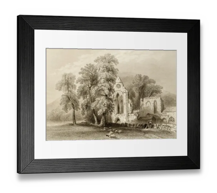 Framed Print : Wales scenery, 19th century engraving Framed Print : Wales scenery, 19th century engraving