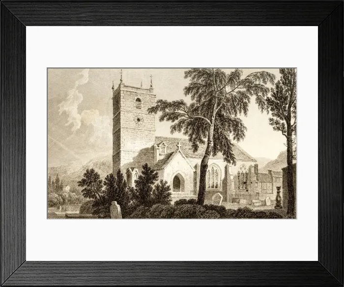 Framed Print : Wales scenery, 19th century engraving Framed Print : Wales scenery, 19th century engraving