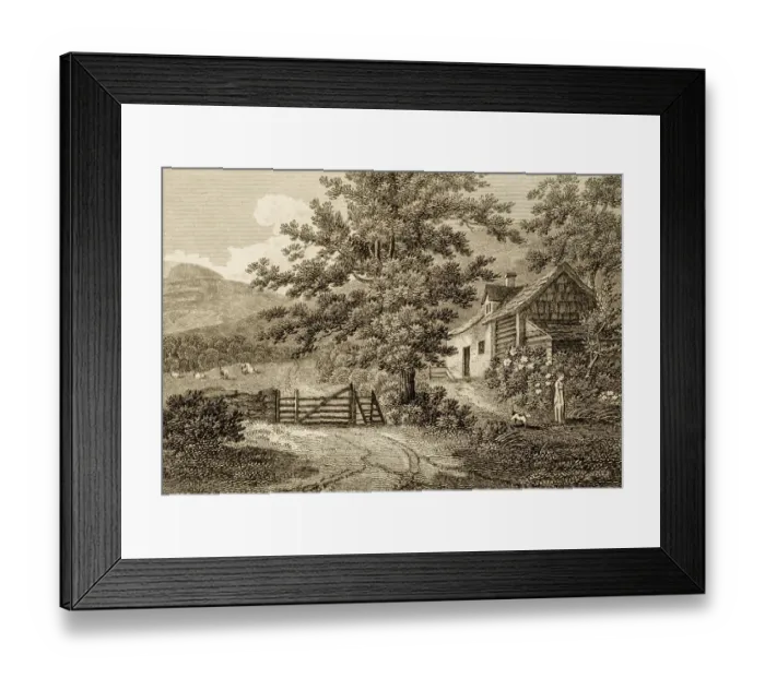 Framed Print : Wales scenery, 19th century engraving Framed Print : Wales scenery, 19th century engraving