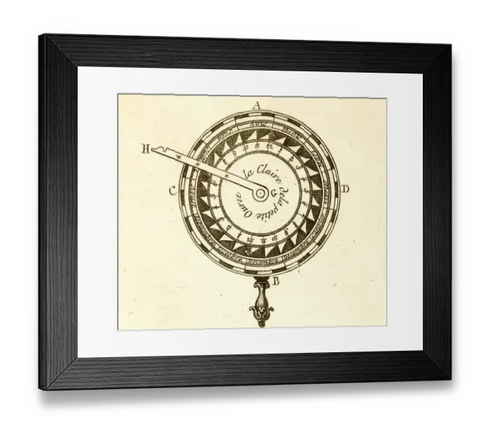 Framed Print : Calendar Science tool 18 century technical engraving Framed Print : Calendar Science tool 18 century technical engraving