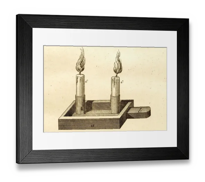 Framed Print : Candles 18 century technical engraving Framed Print : Candles 18 century technical engraving
