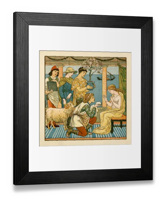 Framed Print : Suitors presenting gifts to a princess Framed Print : Suitors presenting gifts to a princess