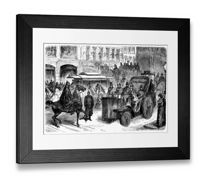 Framed Print : Antique illustration of steam and gas vehicles Framed Print : Antique illustration of steam and gas vehicles