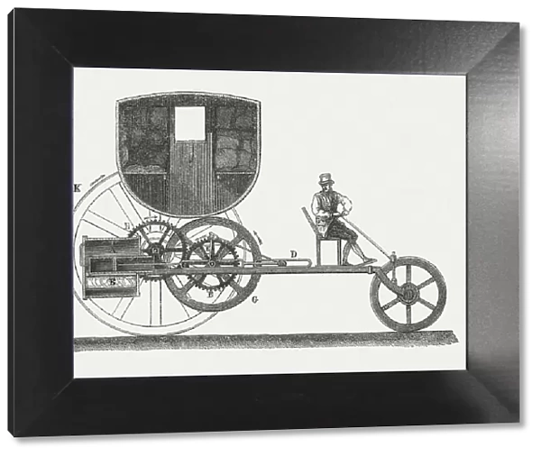 London Steam Carriage, 1801, by Richard Trevithic, published in 1877