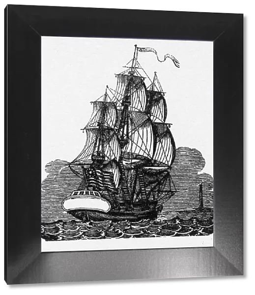 Immigrants Sailing Clipper Ship aGreat Republica, 1855