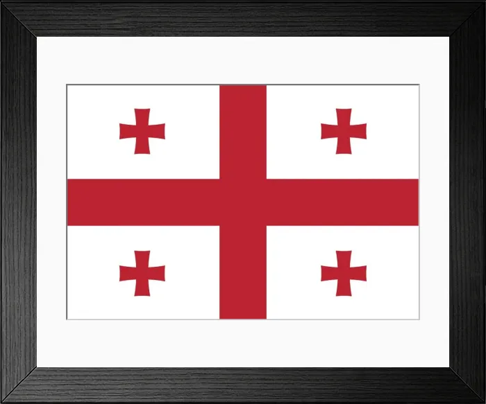 Framed Print : Flag of Georgia Framed Print : Flag of Georgia