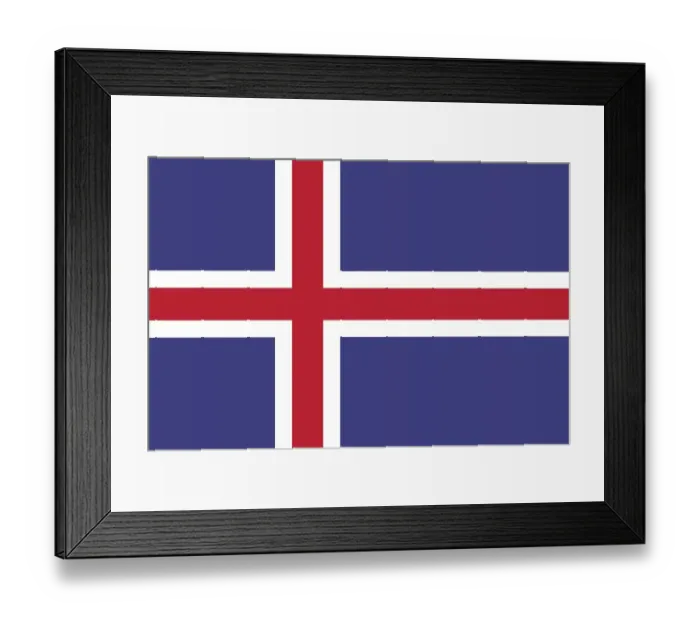 Framed Print : Flag of Iceland Framed Print : Flag of Iceland